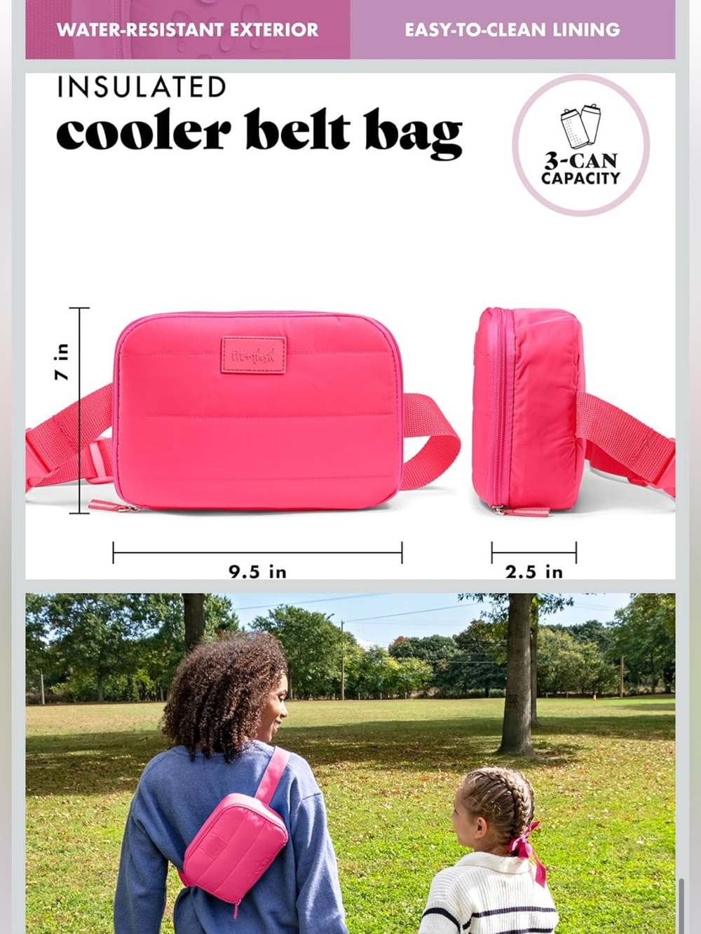 Fit + Fresh Orange Fanny Pack Cooler NEW
